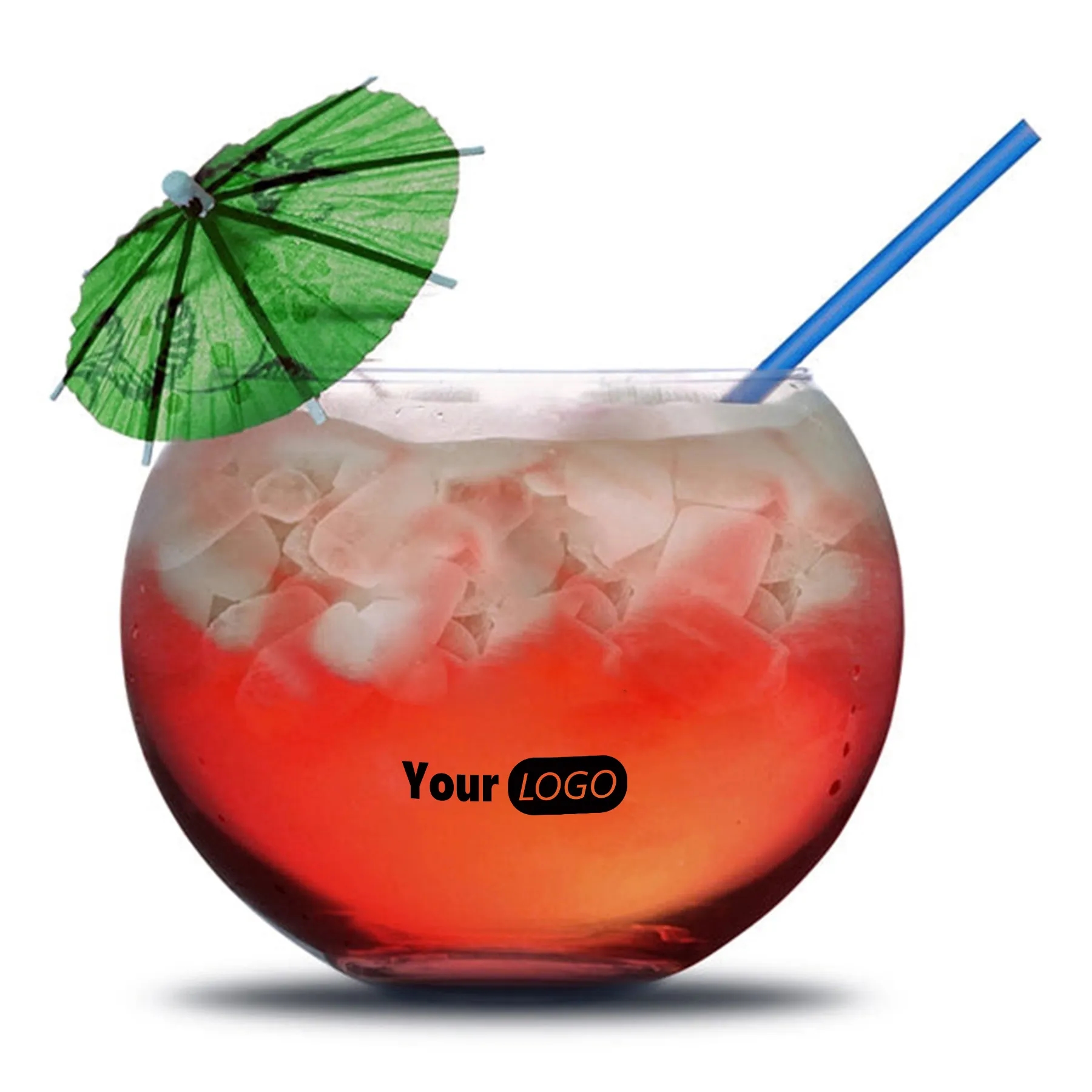 GLASSWARE - TROPICAL FISH BOWL - 48 OZ 1