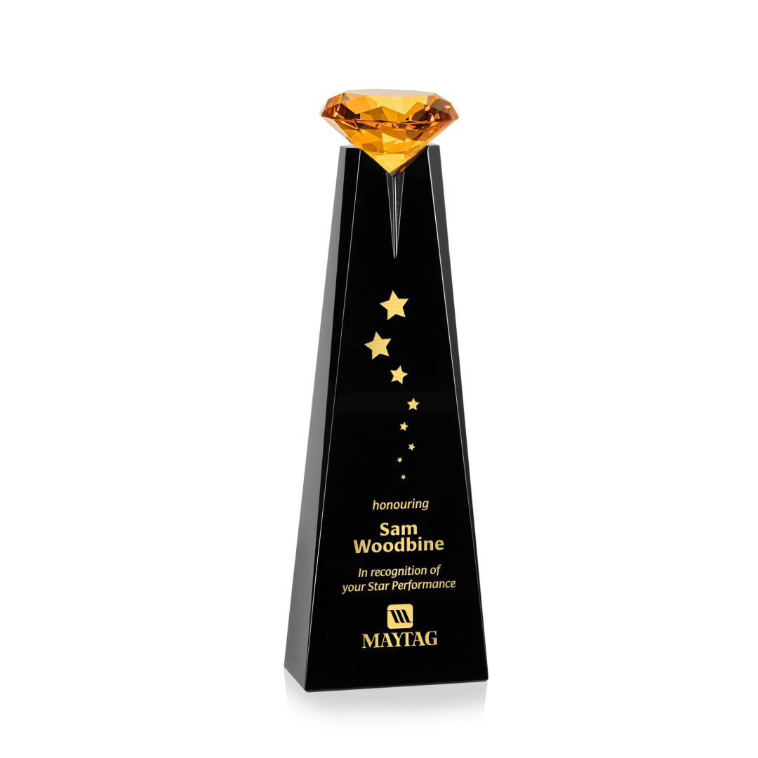 Alicia Gemstone Award - Black/Amber 8