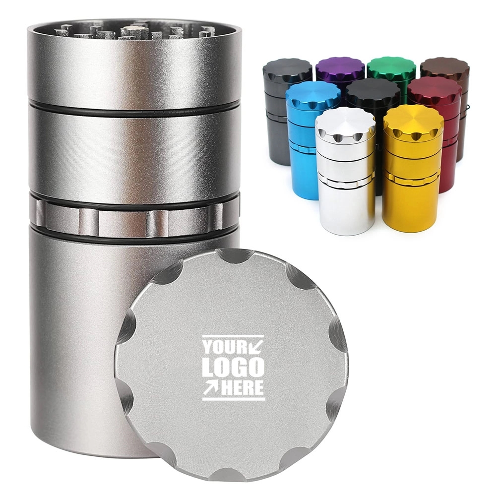 Aluminium Herb Grinder With Large Capacity Storage Container 2