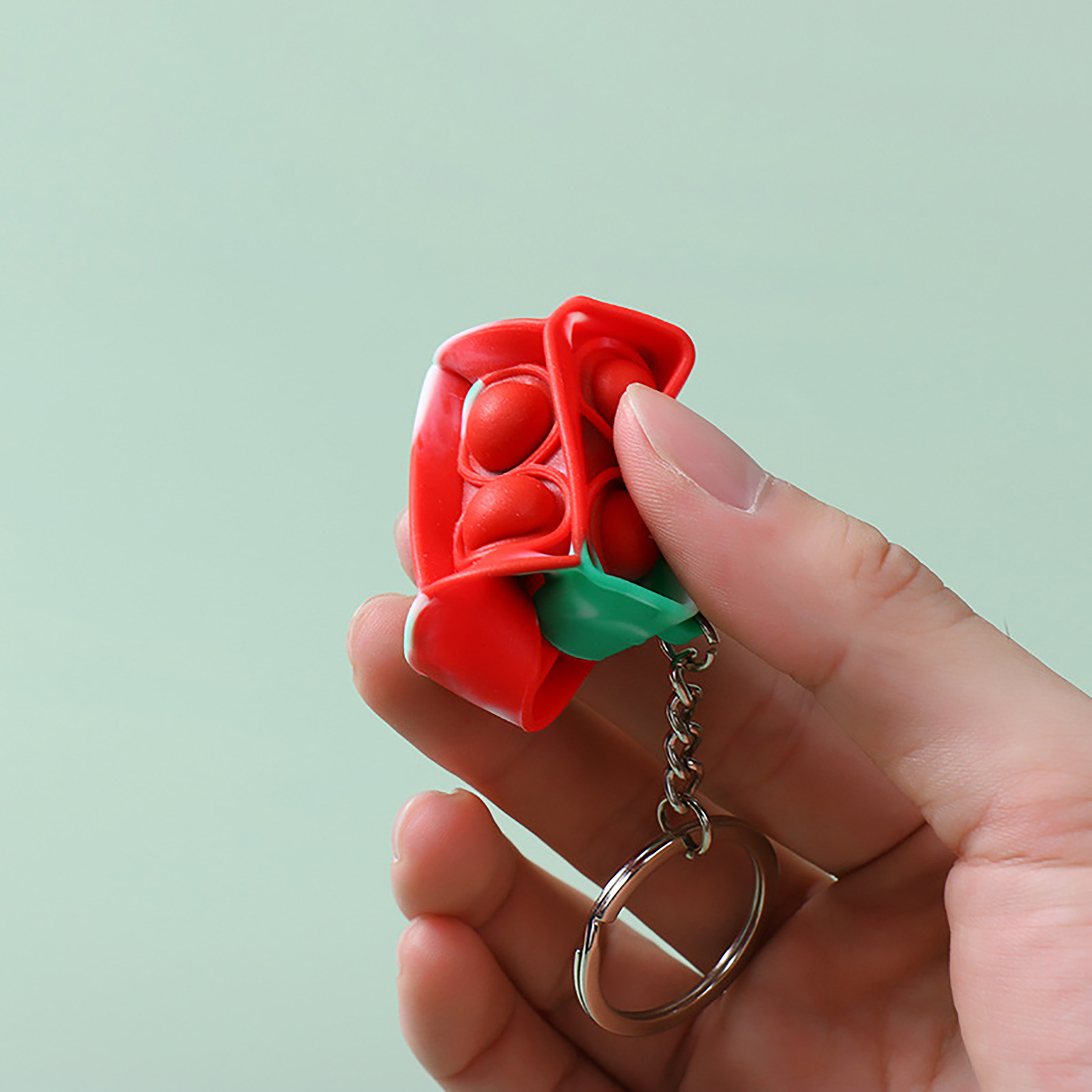 Mini Pop Push It Fidget Toy Keychain for Kids Adults 3