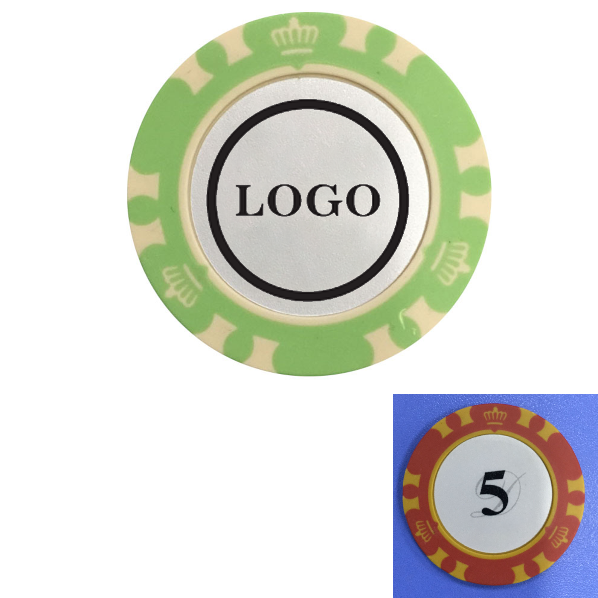 Round Clay Gambling Poker Chips 3