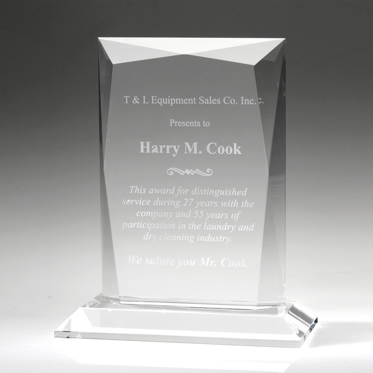 6-3/4" Crystal Award-Prestige 2