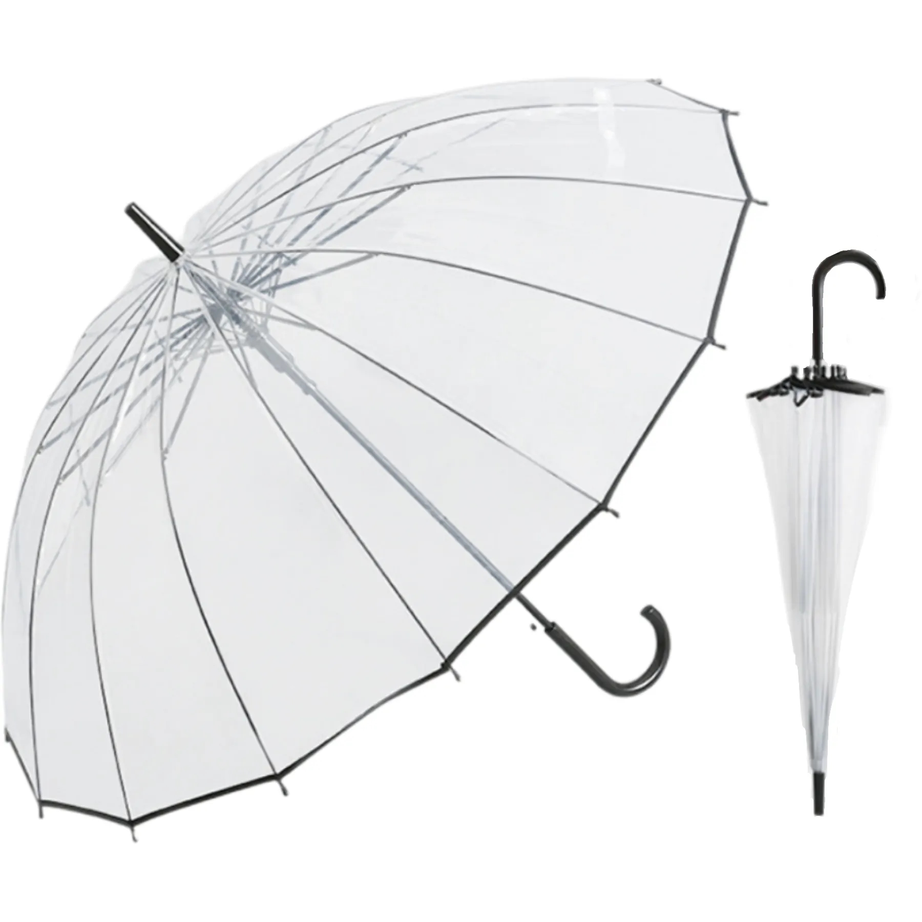 See-Through Windproof Umbrella with Long Handle 6