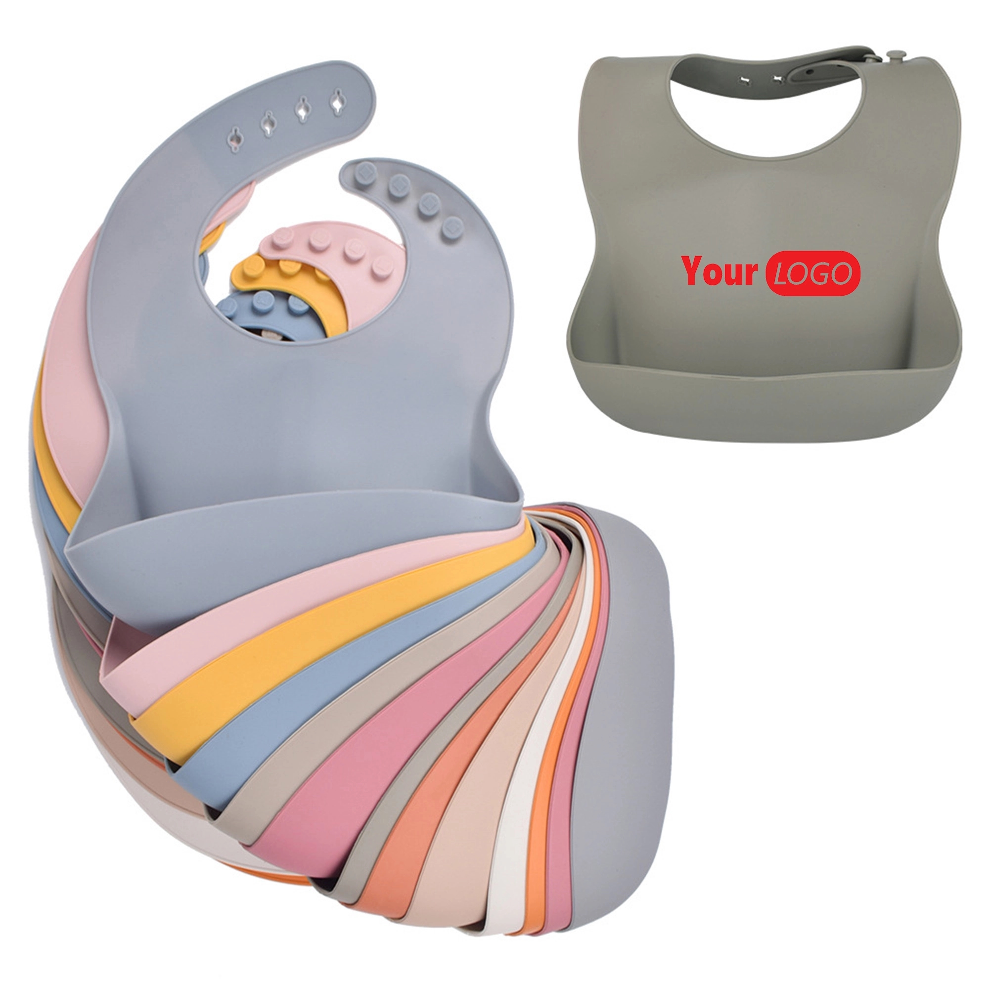 Silicone Bibs for Babies MOQ 50 PCS