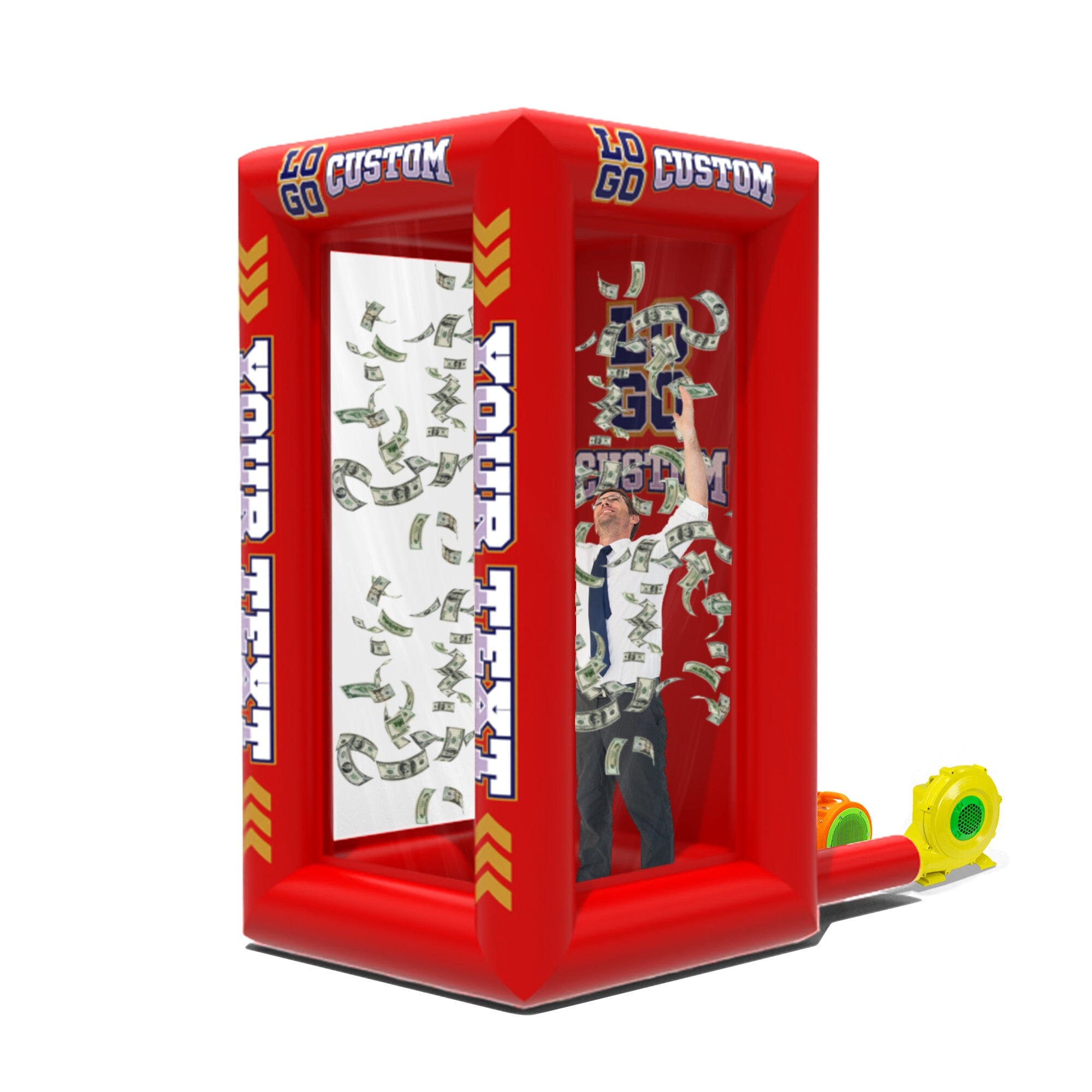 Custom Inflatable Cash Grab Machine 12ft Tall 3