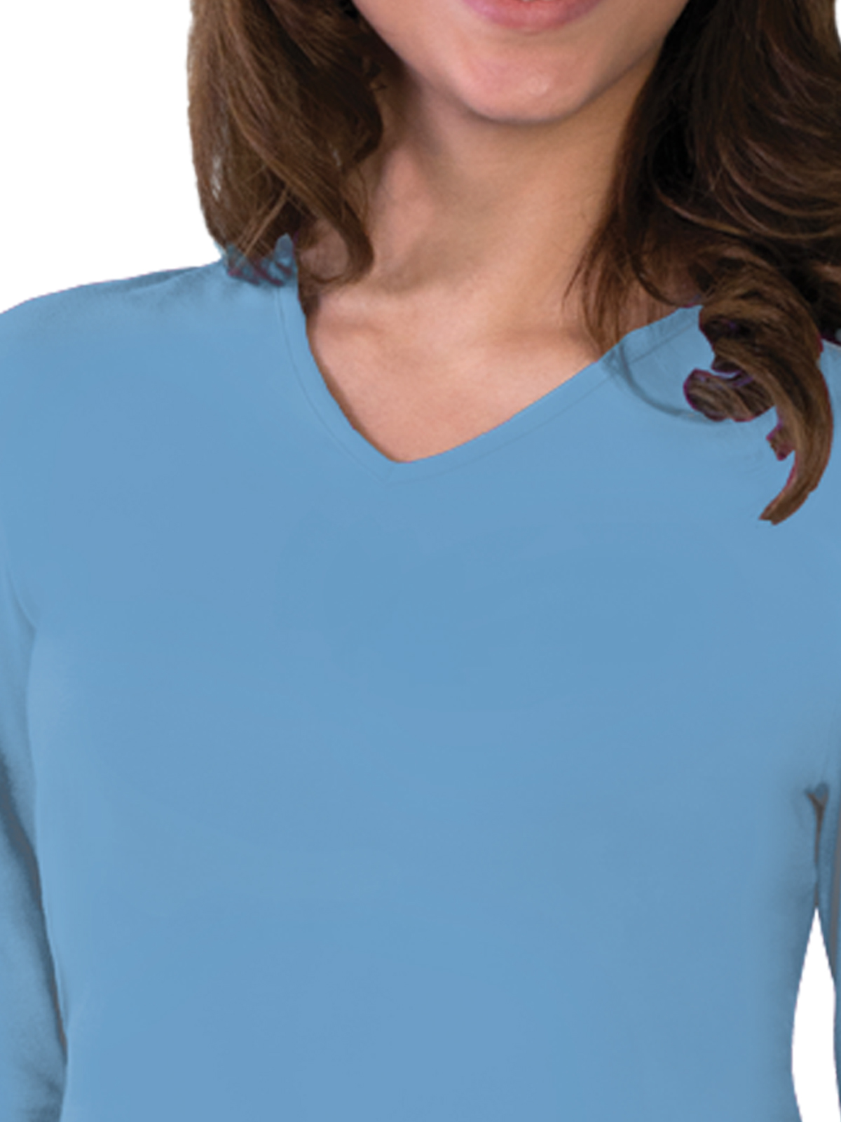 Blue Generation - Women's Pocketless 3/4-Sleeve V-Neck Tee 16