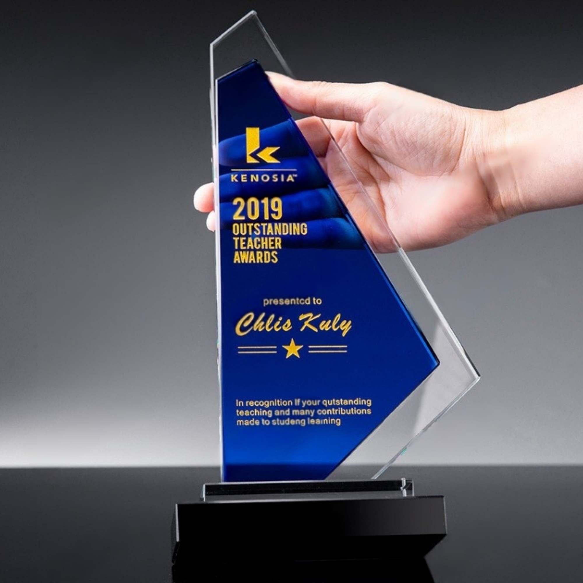 Crystal Sailboat Award Trophy 4