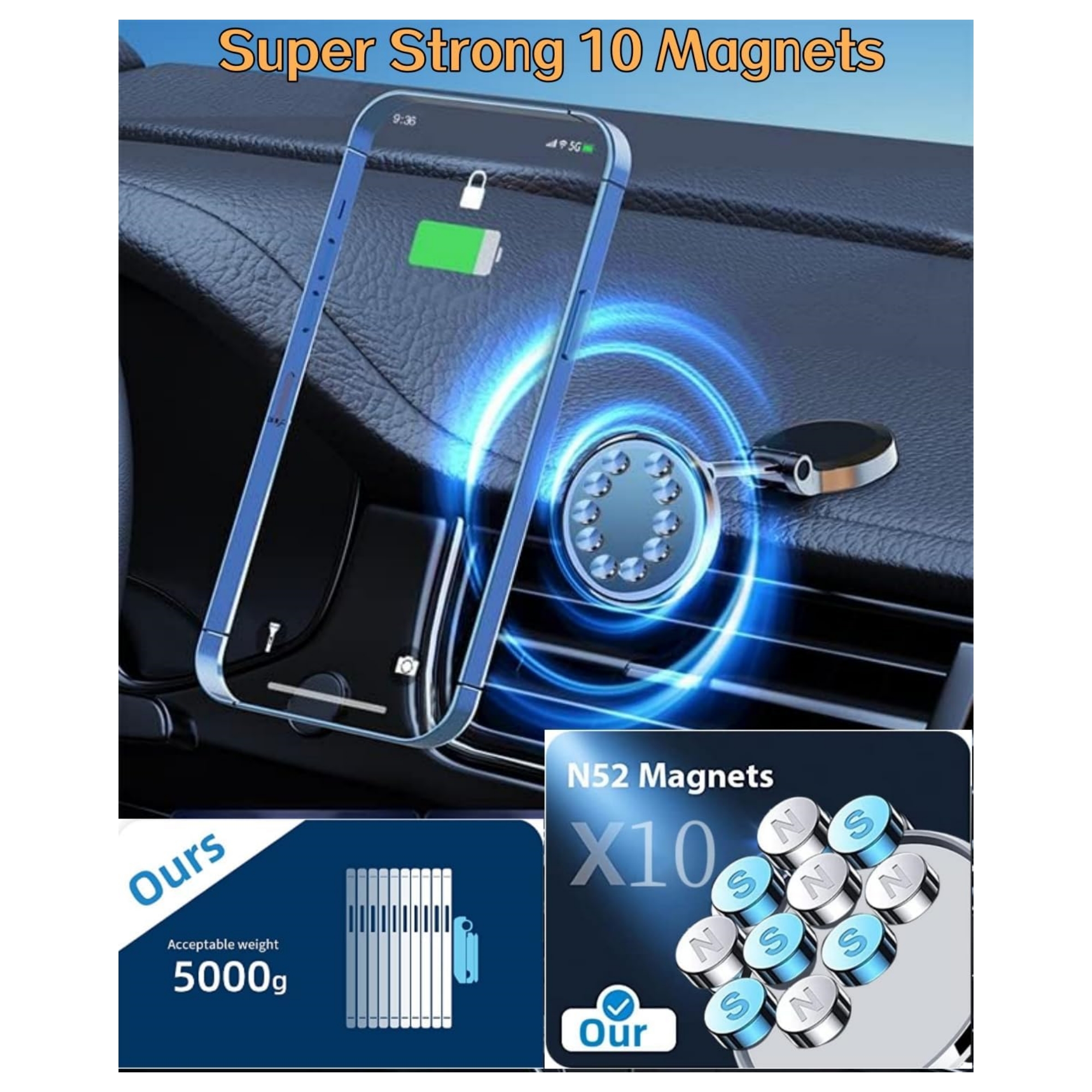 Magnetic Phone Holder For Car 4