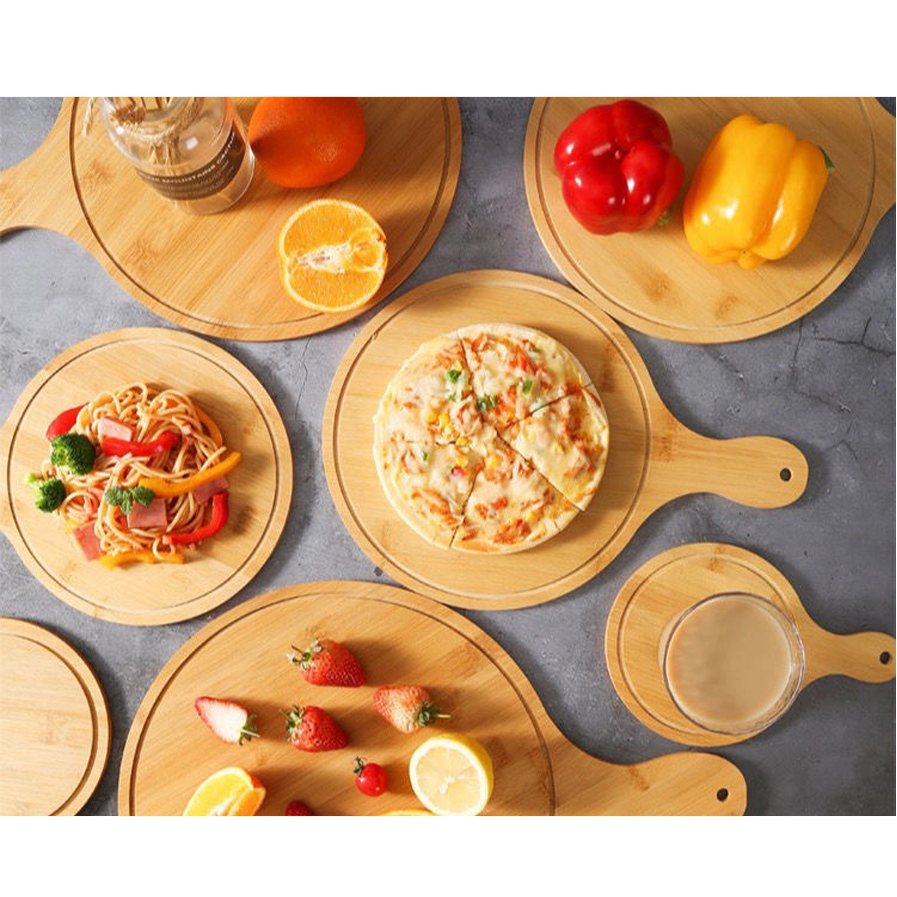 Foodservice Restaurant-Grade Wooden Bamboo Pizza Peel 4