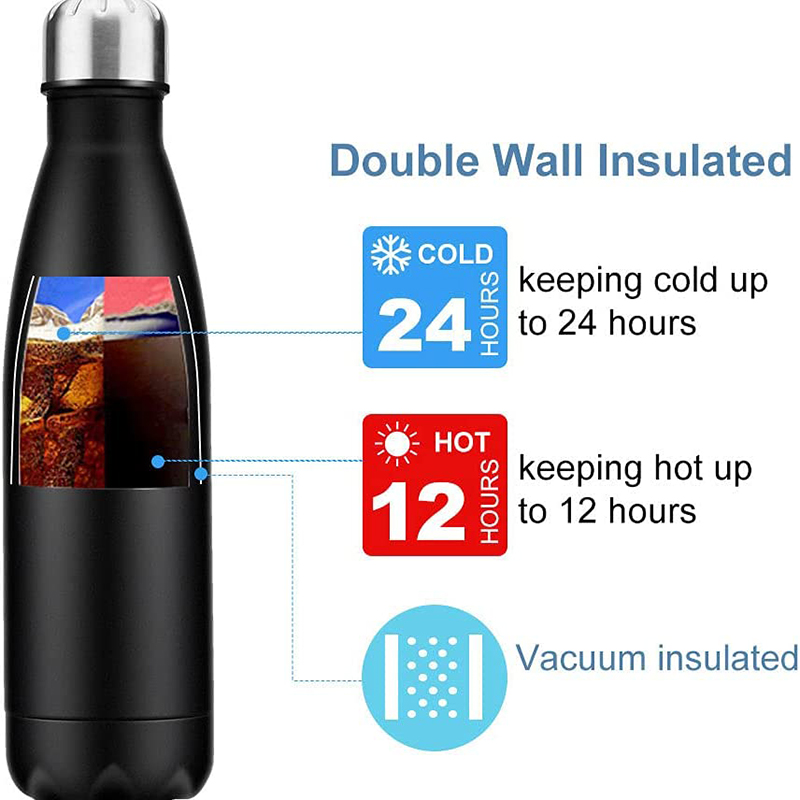 17Oz Matt Stainless Steel Vacuum Insulated Water Bottle 4
