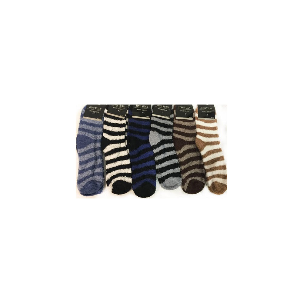 Striped Fuzzy Socks - Assorted 2
