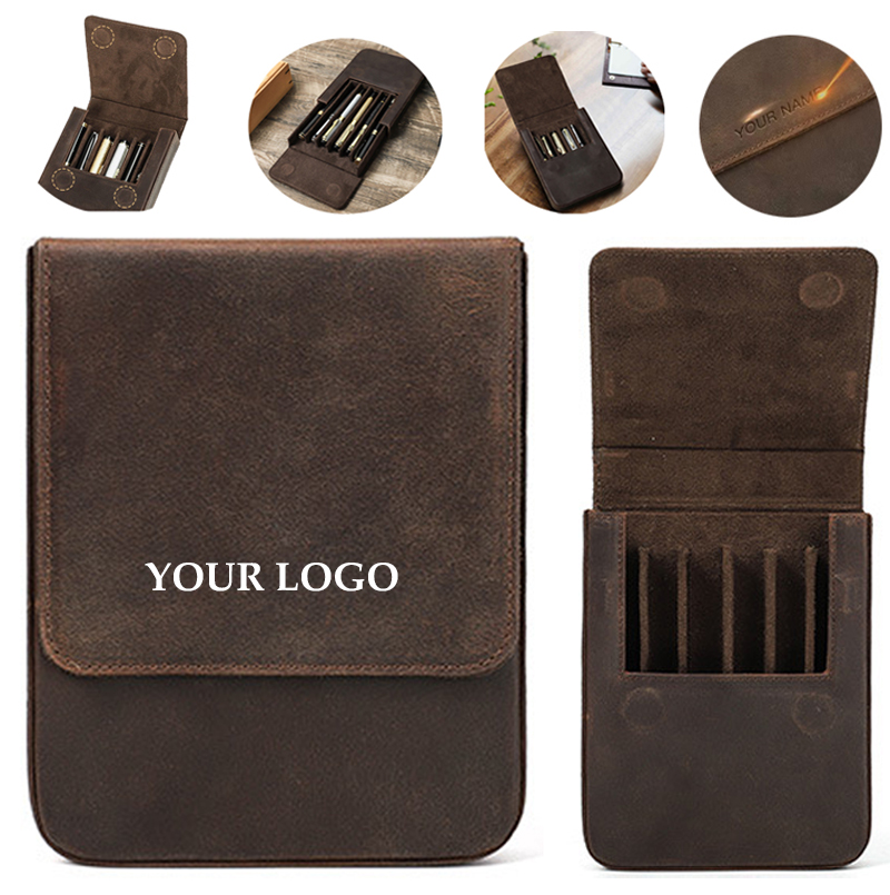 Six-seat Leather Pen Case 3