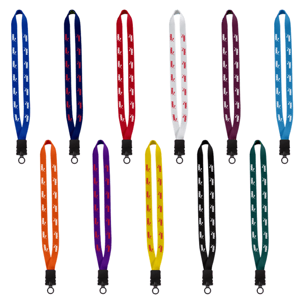 3/4" Smooth Nylon Lanyard with Snap-Buckle Release & O-Ring 1