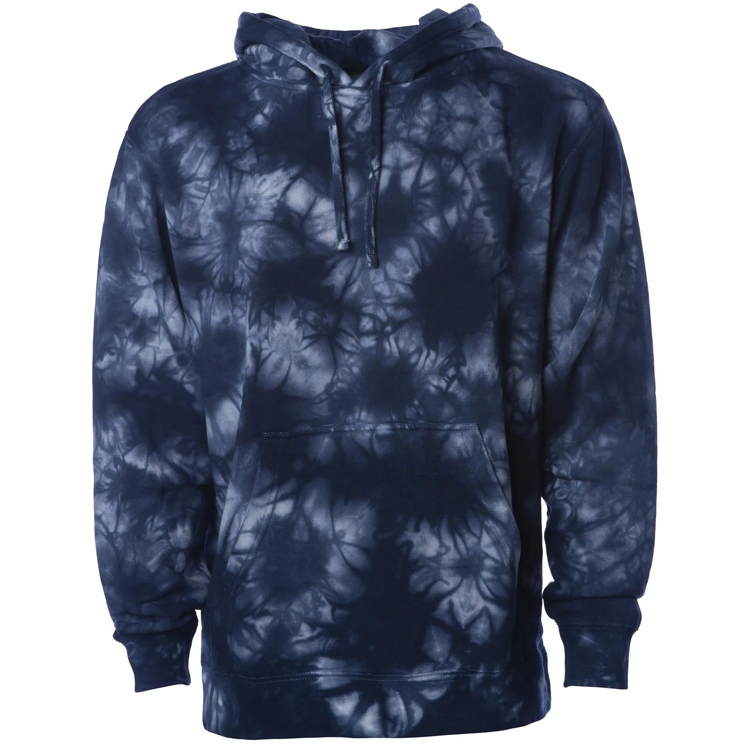 Unisex Midweight Pigment Tie Dyed Hooded Pullover 13