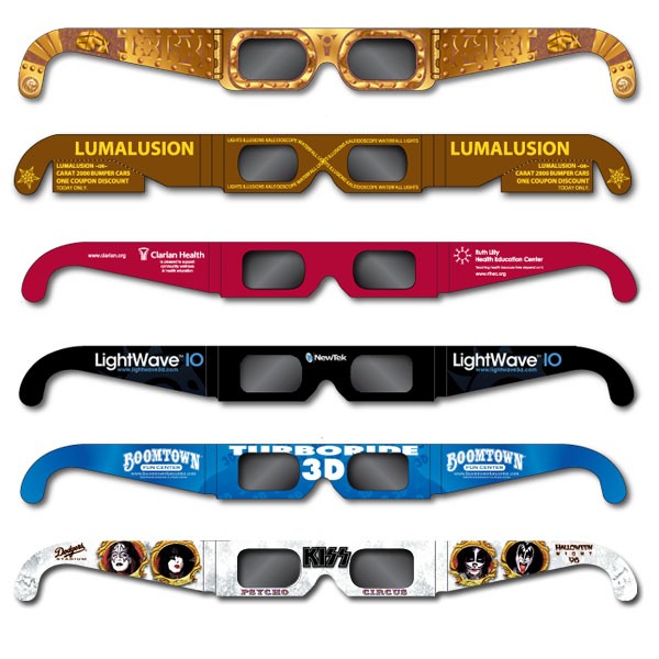3D Glasses - Linear Polarized 45/135 or 0/90 - Custom Imprint 1