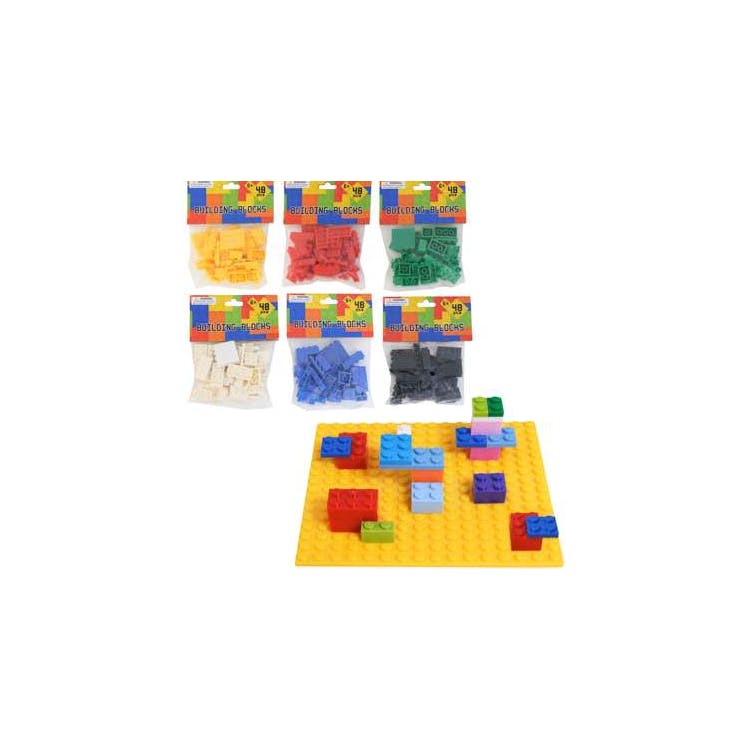 48 Piece Building Block Sets Assorted Colors 2