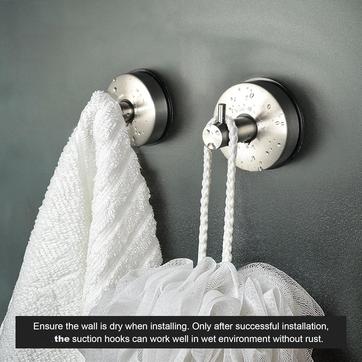 Vacuum Suction Cup Hooks Shower Towel Holder 4