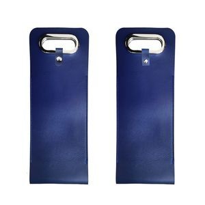 PU Leather Wine Bag With Buckle And Metal Handle 3