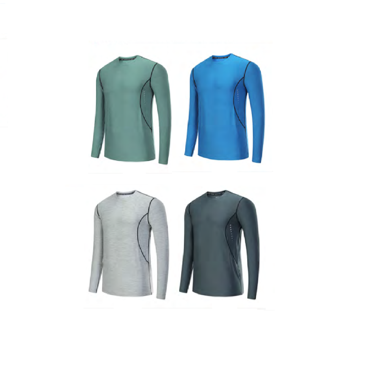 Men's Running Long Sleeve T-Shirt - Stock Style 1 2