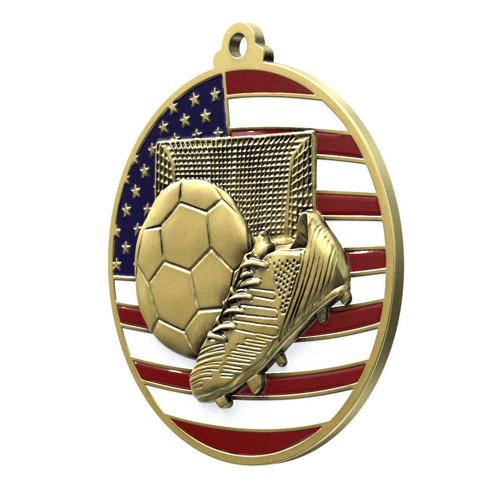 Soccer Patriotic Medallion (2-3/4") 8
