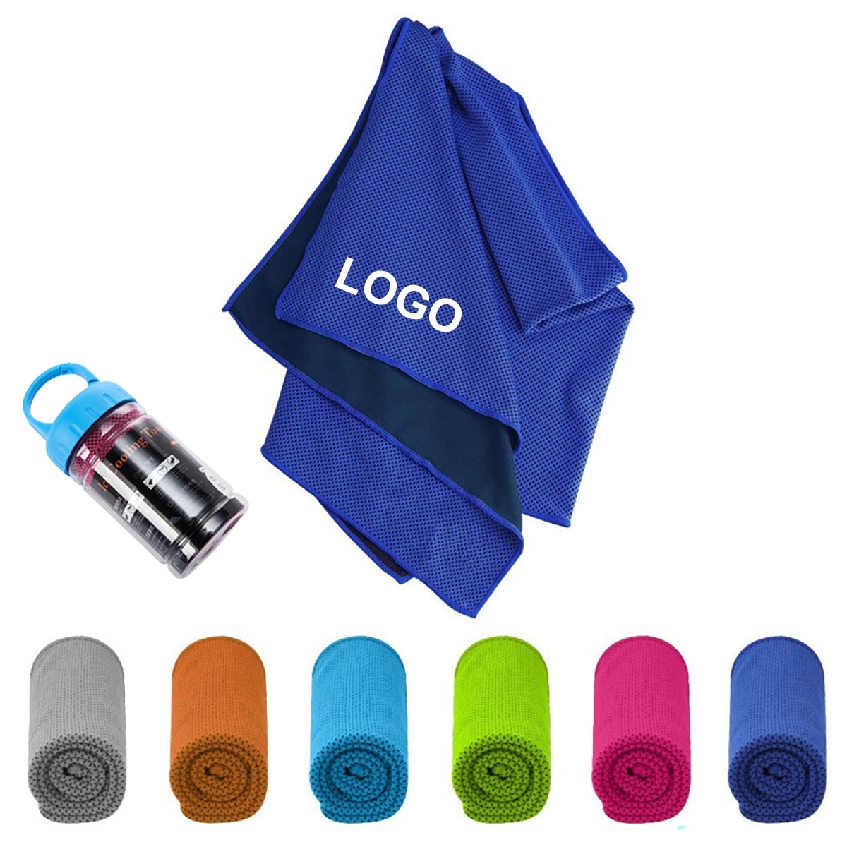 Double-color Cooling Ice Towel With Bottle 3