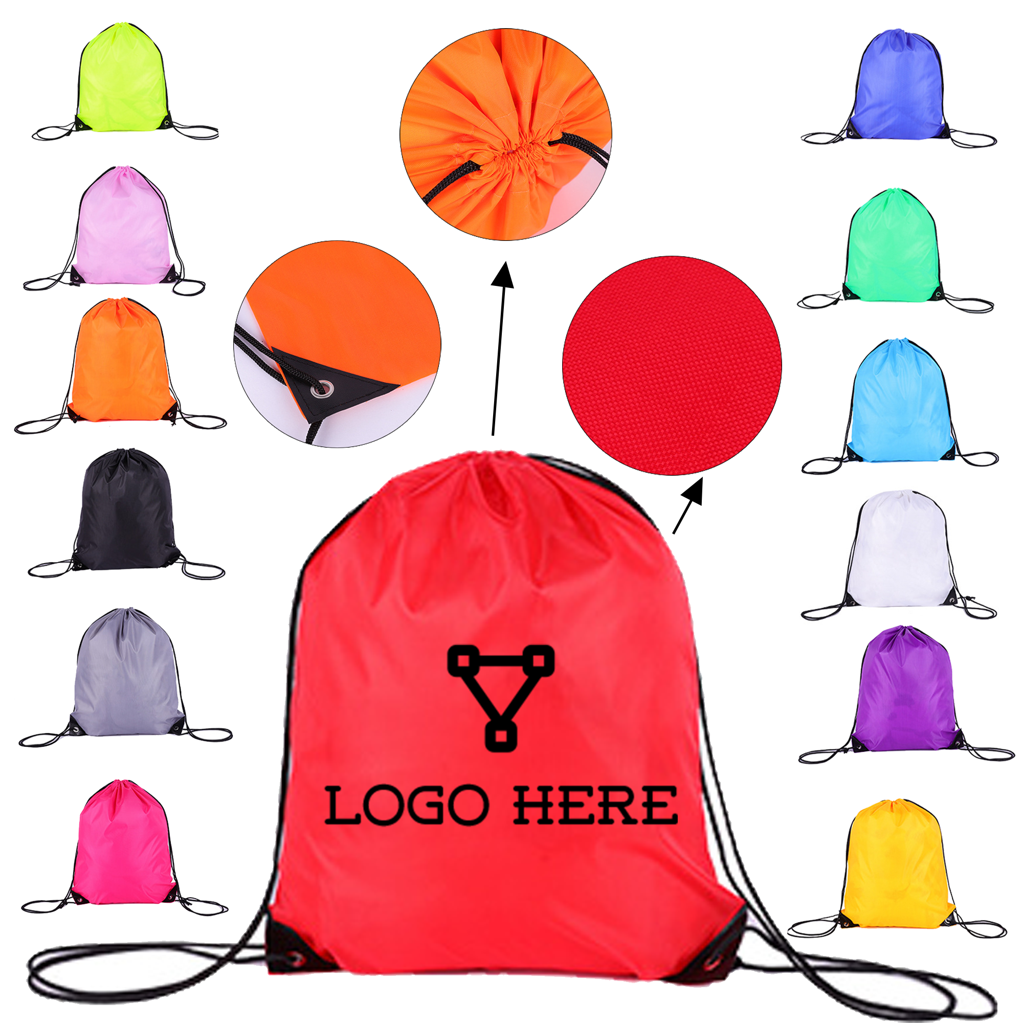 Waterproof Custom Drawstring Bag 9