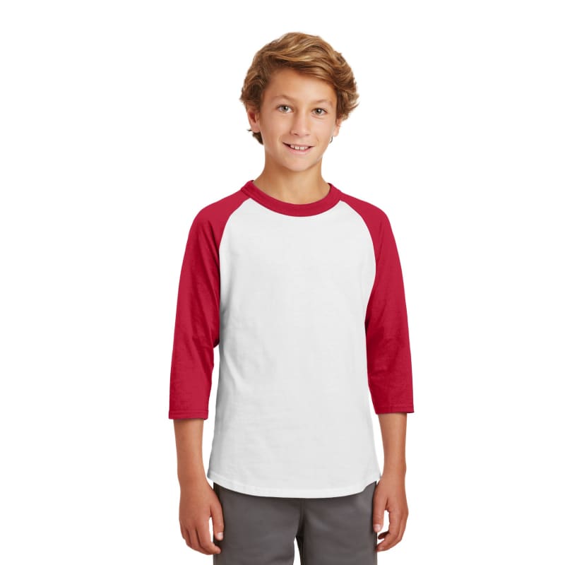 Sport-Tek Youth Colorblock Raglan Jersey. 5