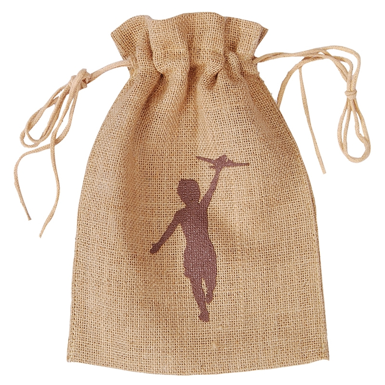 The Small Natural Drawstring Jute Tote 2