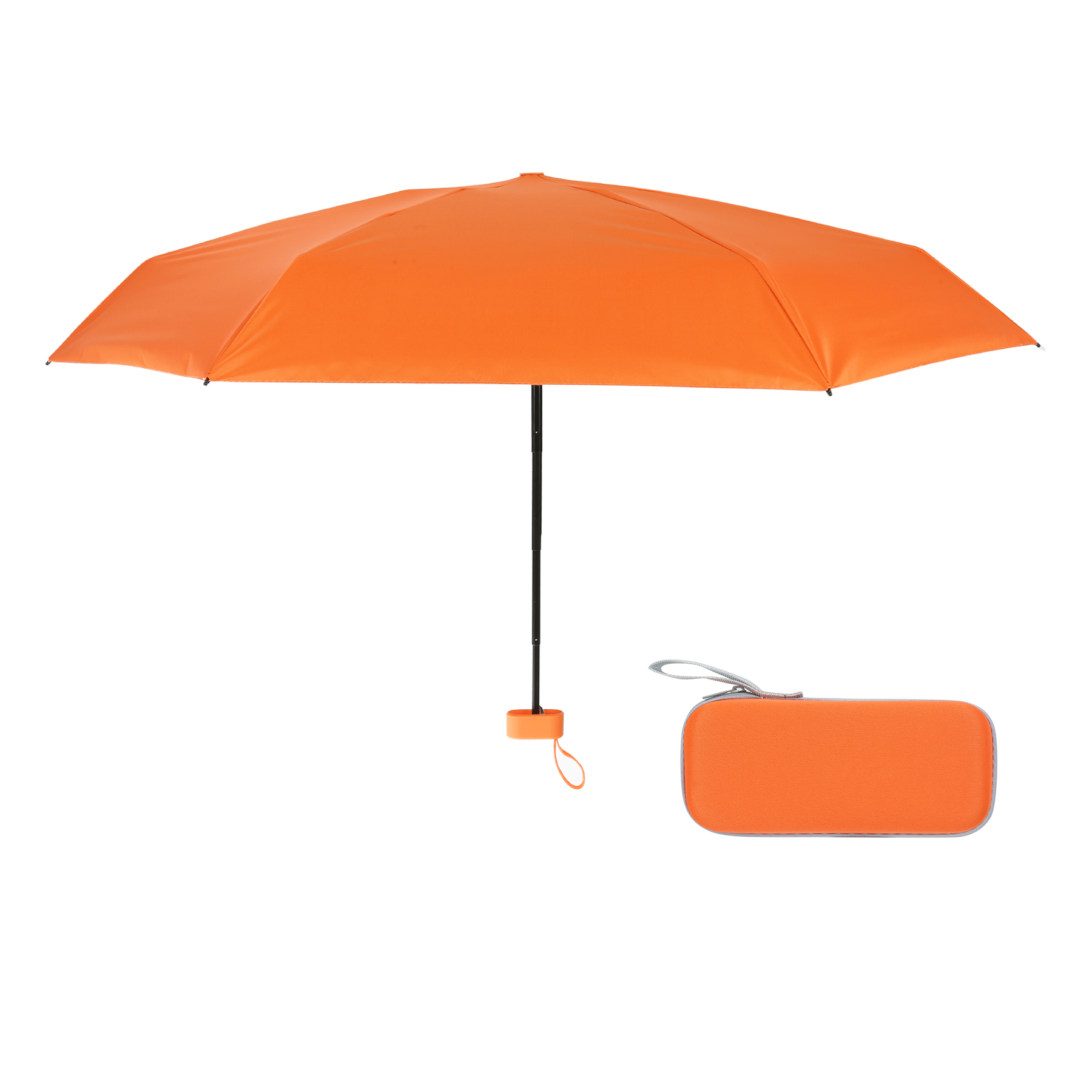 38" Arc Mini Folding Travel Umbrella with Case 1