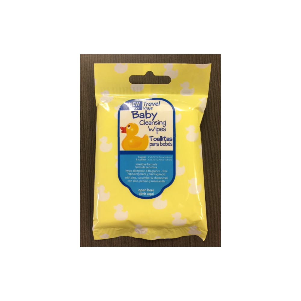 Baby Cleansing Wipes - Travel Size 8 Pack Hypoallergenic 2