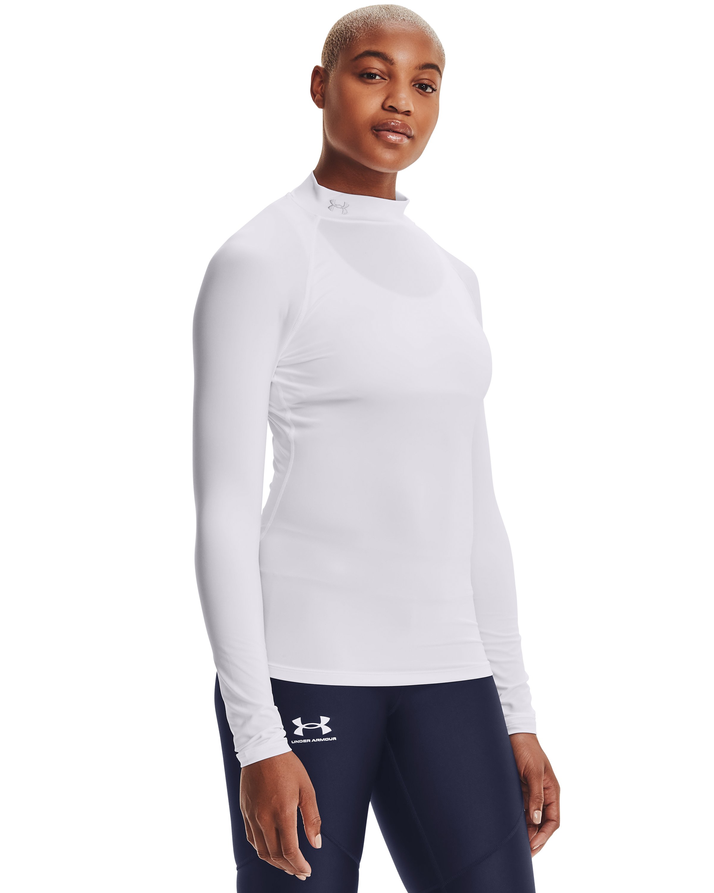 Women's HeatGear Compression Mock Long Sleeve 3