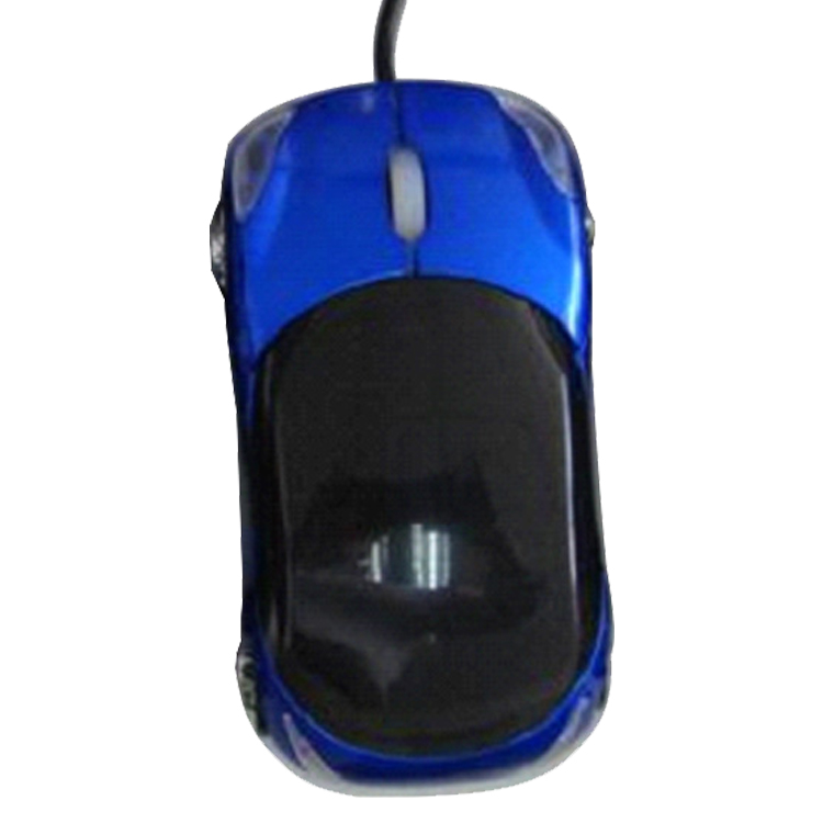 Sporty Car Optical Mouse w/ Headlights & Black Trim Wired 1