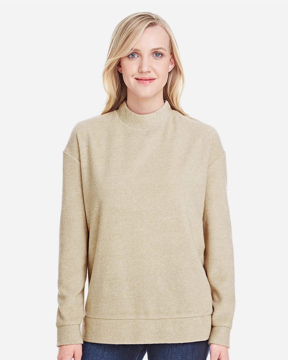 Women's Weekend Terry Mock Neck Pullover - 8428 6