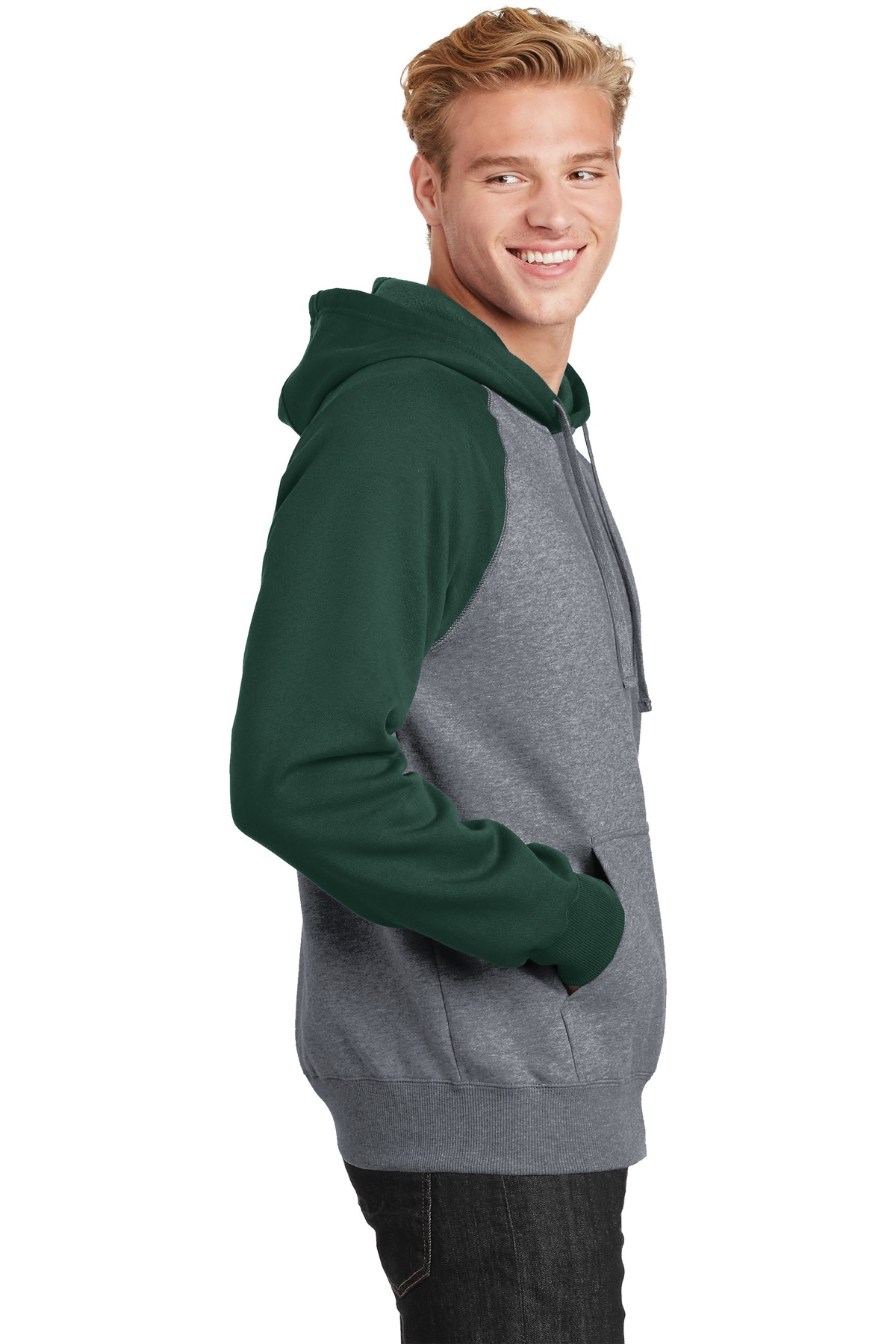 Sport-Tek Raglan Colorblock Pullover Hooded Sweatshirt. ST267 17