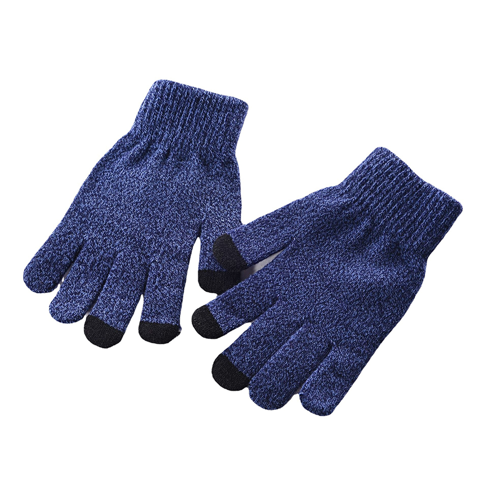 Knit touch screen gloves with thickened and fluffed thread 4