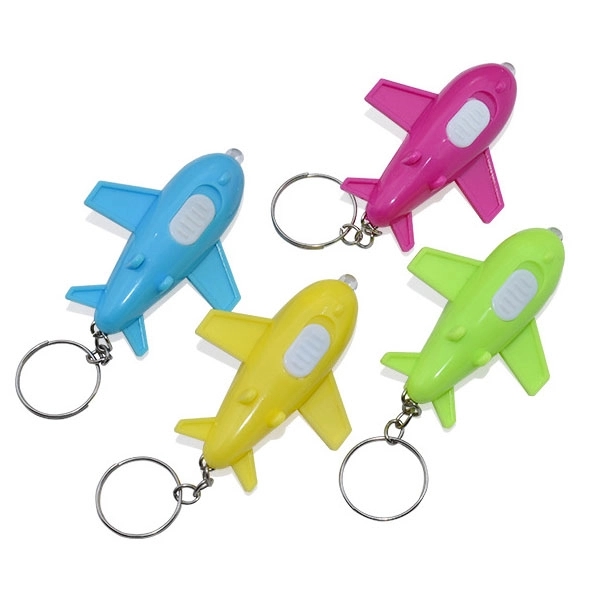 Airplane Shaped LED Light Keychain 3