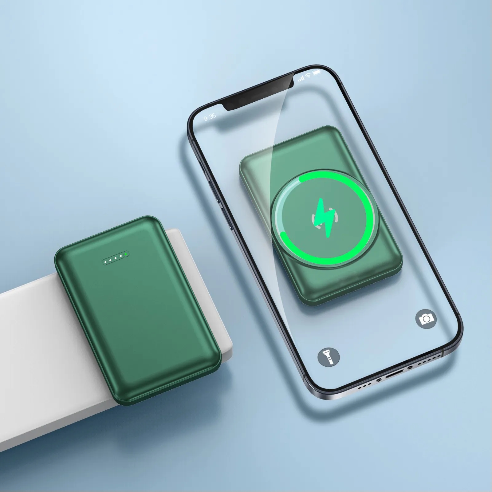 5000mAh Fast Magnetic Power Bank 15W Wireless Charger 3