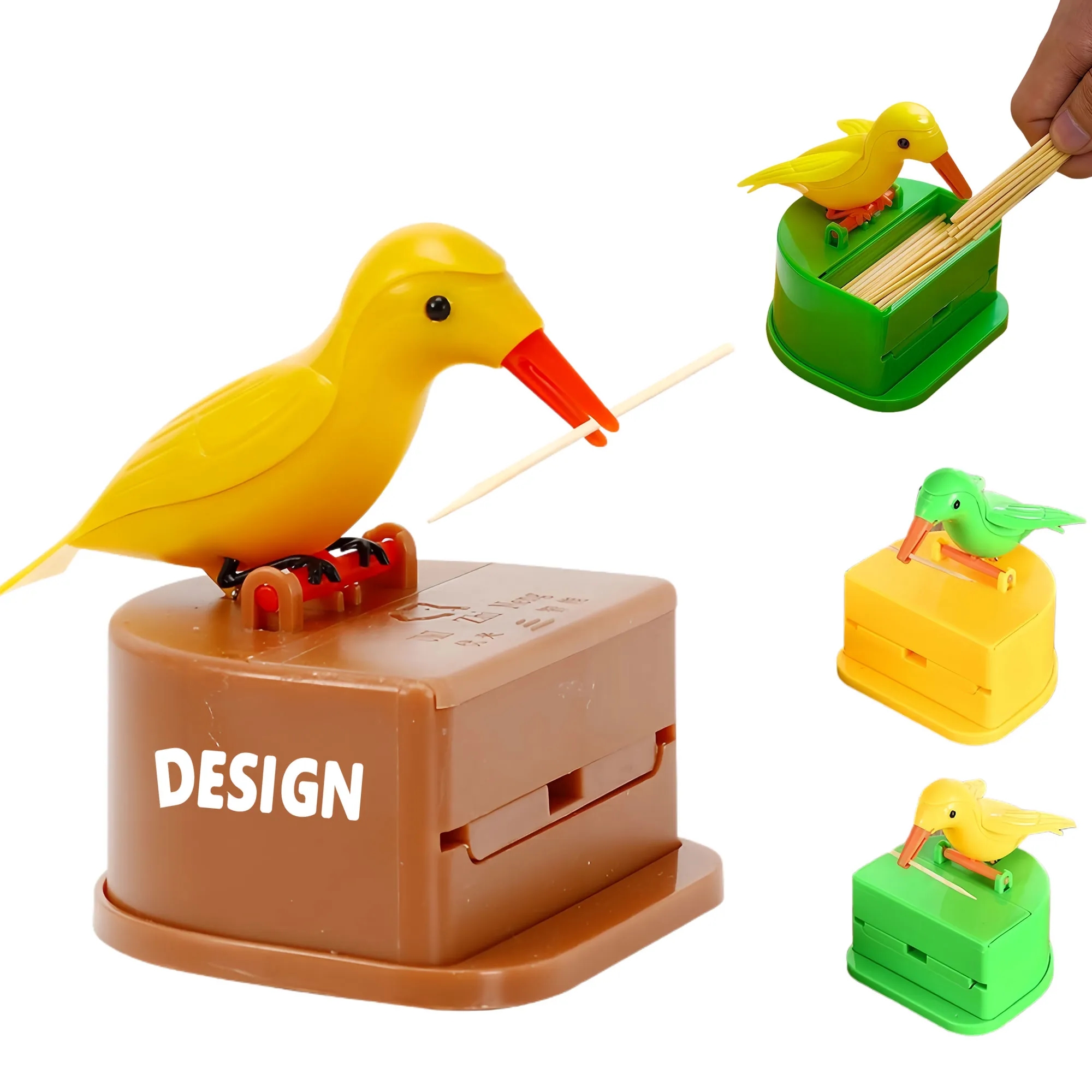 Smart Automatic Press Bird Toothpick Dispenser
