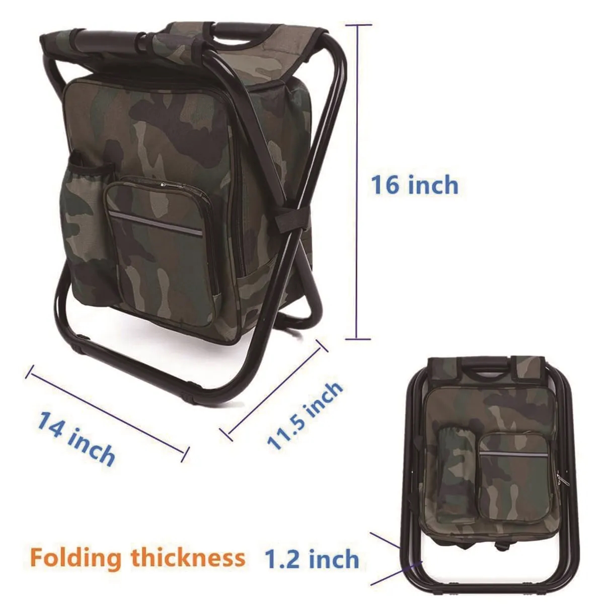 3 in 1 Cooler Folding Camping Chair Backpack 4