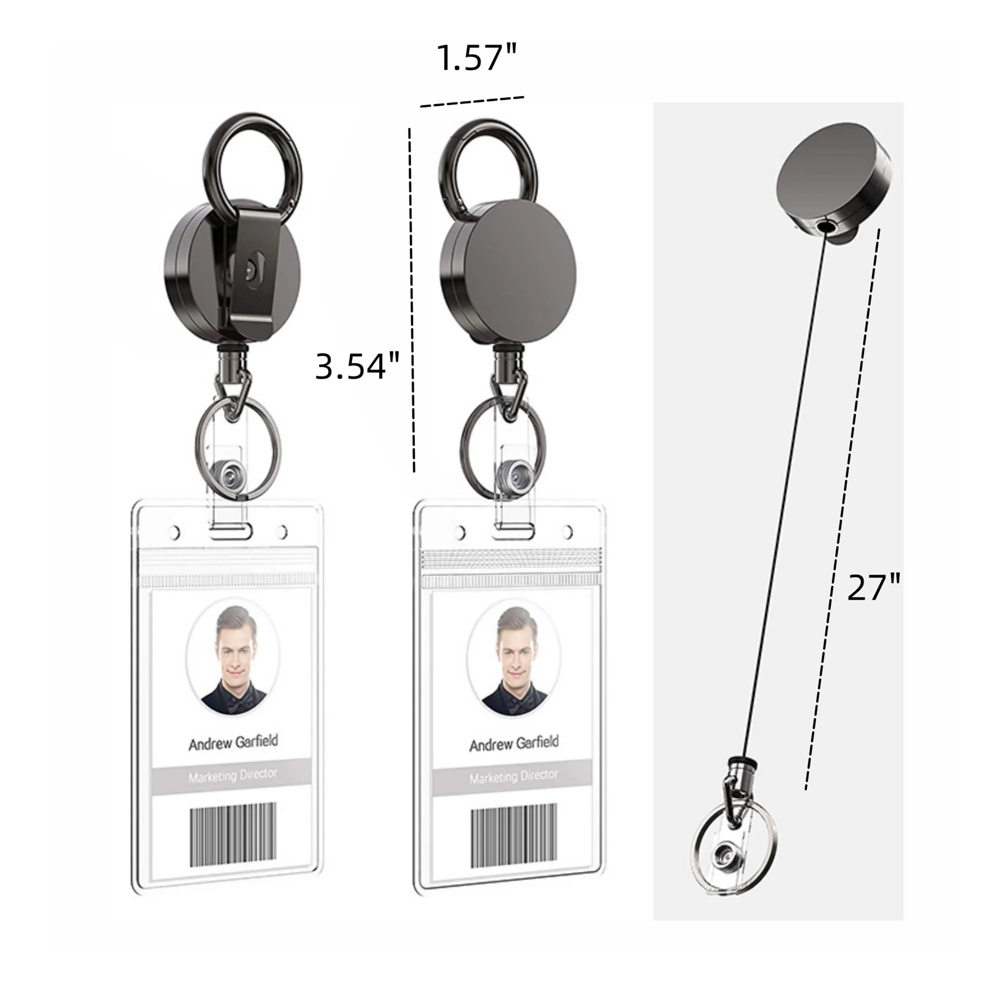 Metal Retractable Badge Holder 2