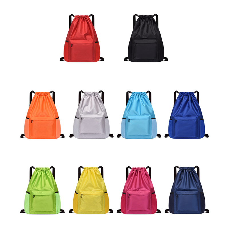 Waterproof Large Sports Drawstring Backpack w/Adjustable Shoulder Strap 5