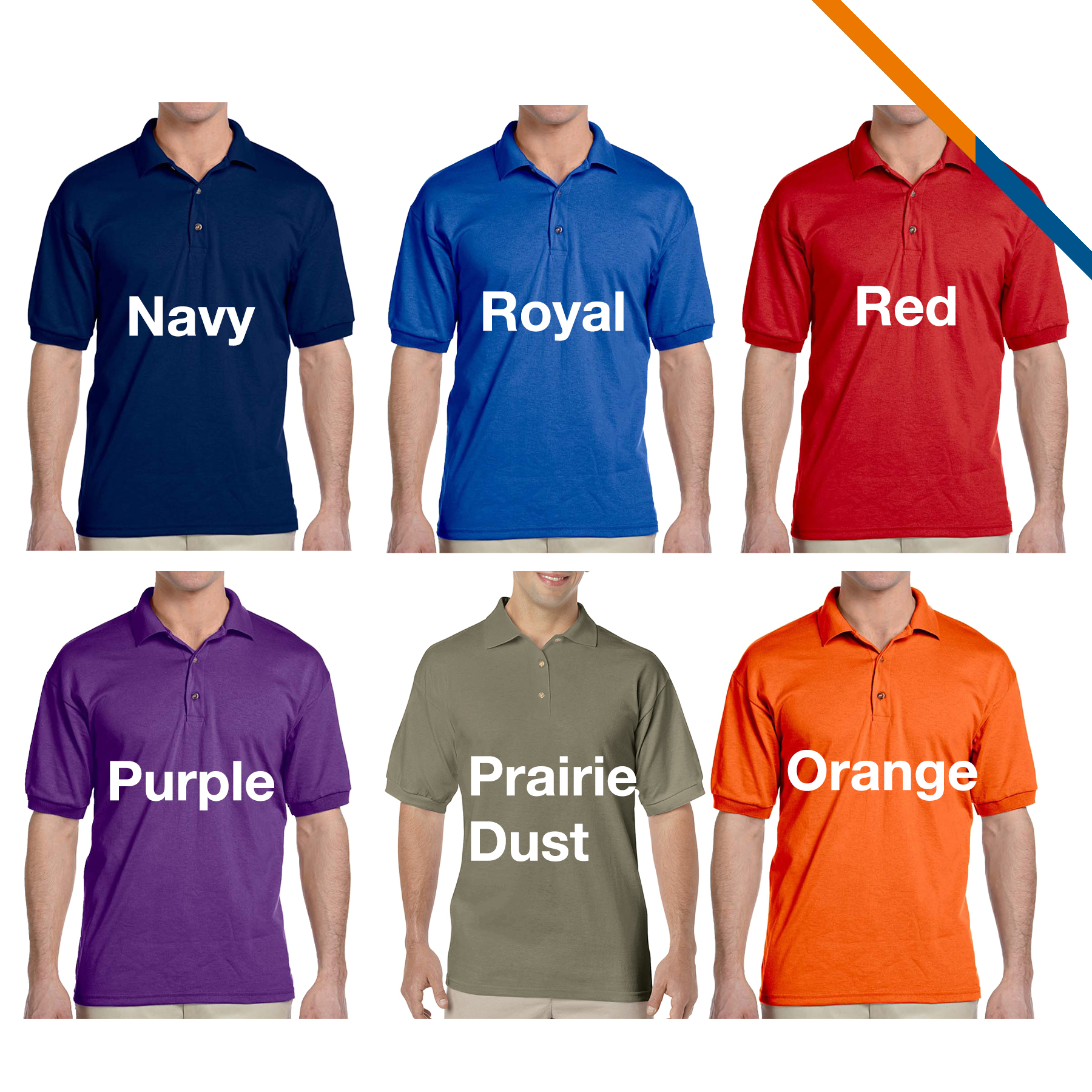 Gildan® 5.6oz 50/50 Cotton/Polyester Polo Shirts 2