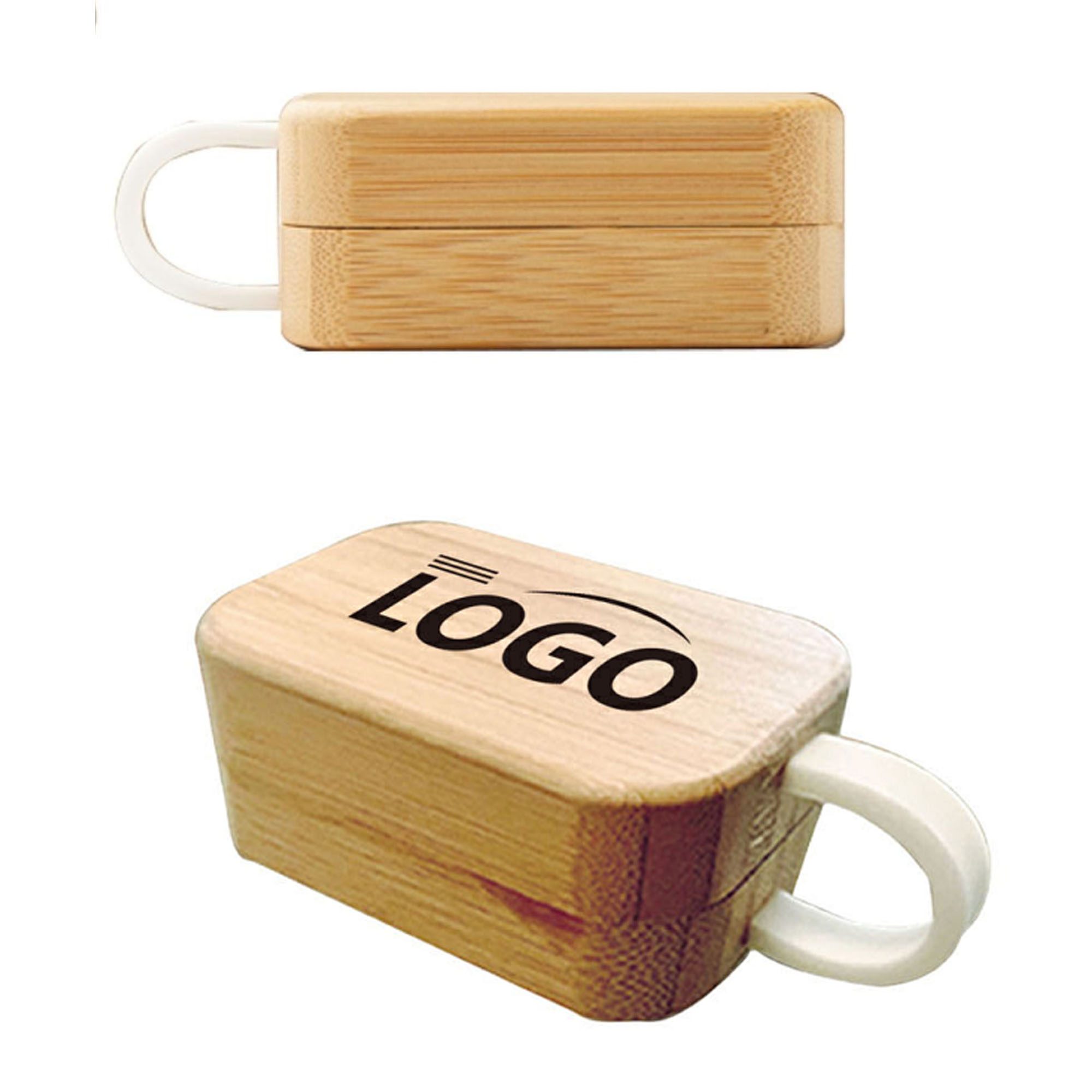TWS Earbuds in Bamboo Charging Case 1