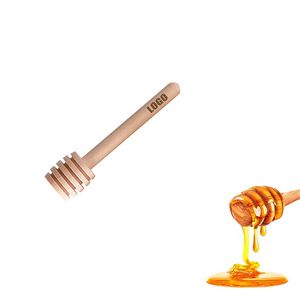 8cm Wooden Honey Dipper Stick Stirrer Food Grade Natural Wood 8