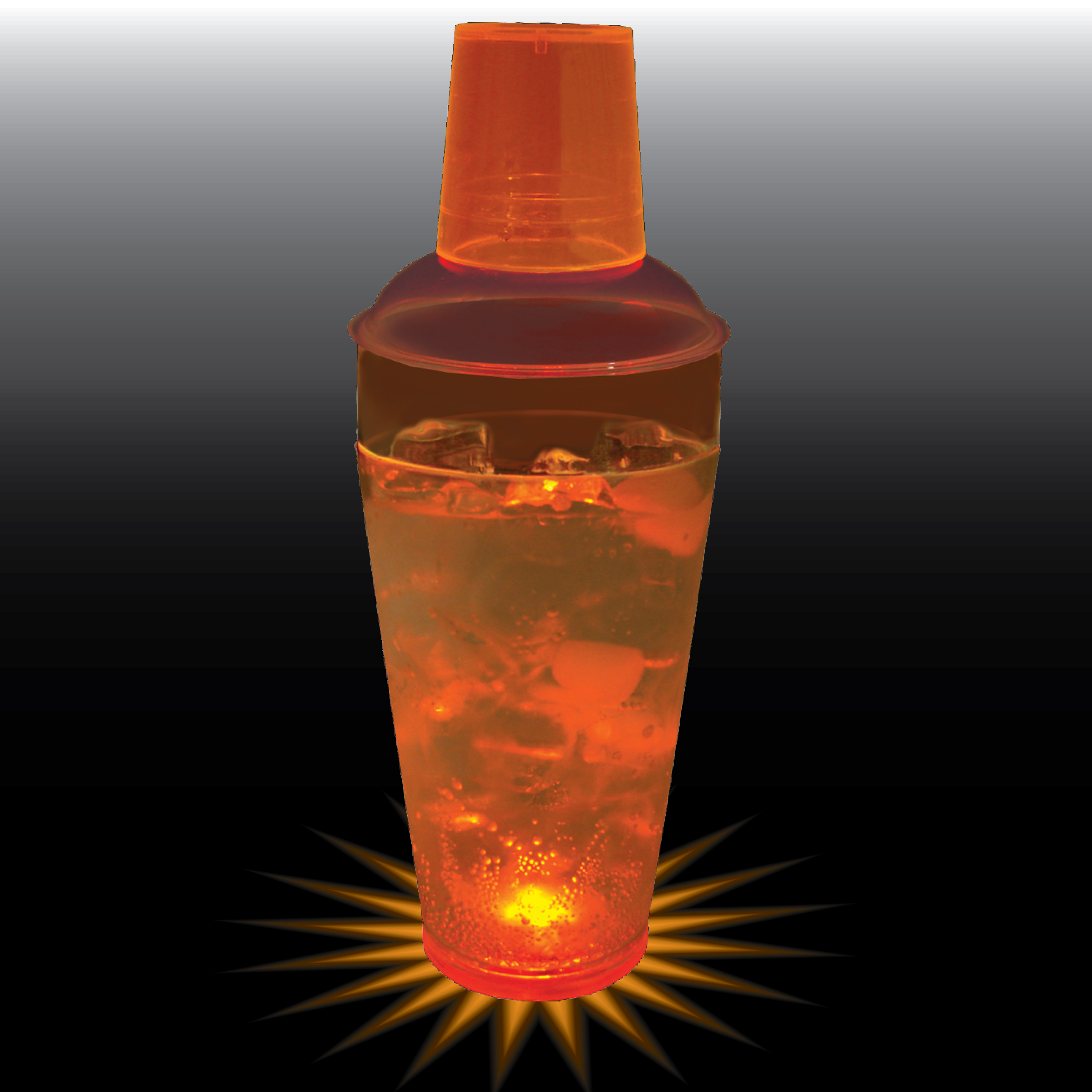 20oz Single Light 3 Piece Plastic Cocktail Shaker 6