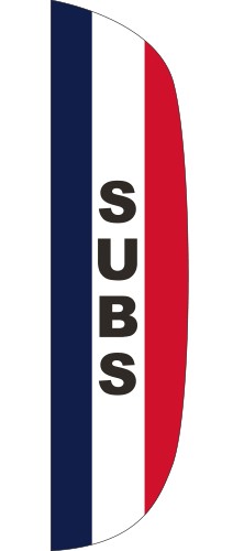 "SUBS" 3' x 12' Message Flutter Flag 2