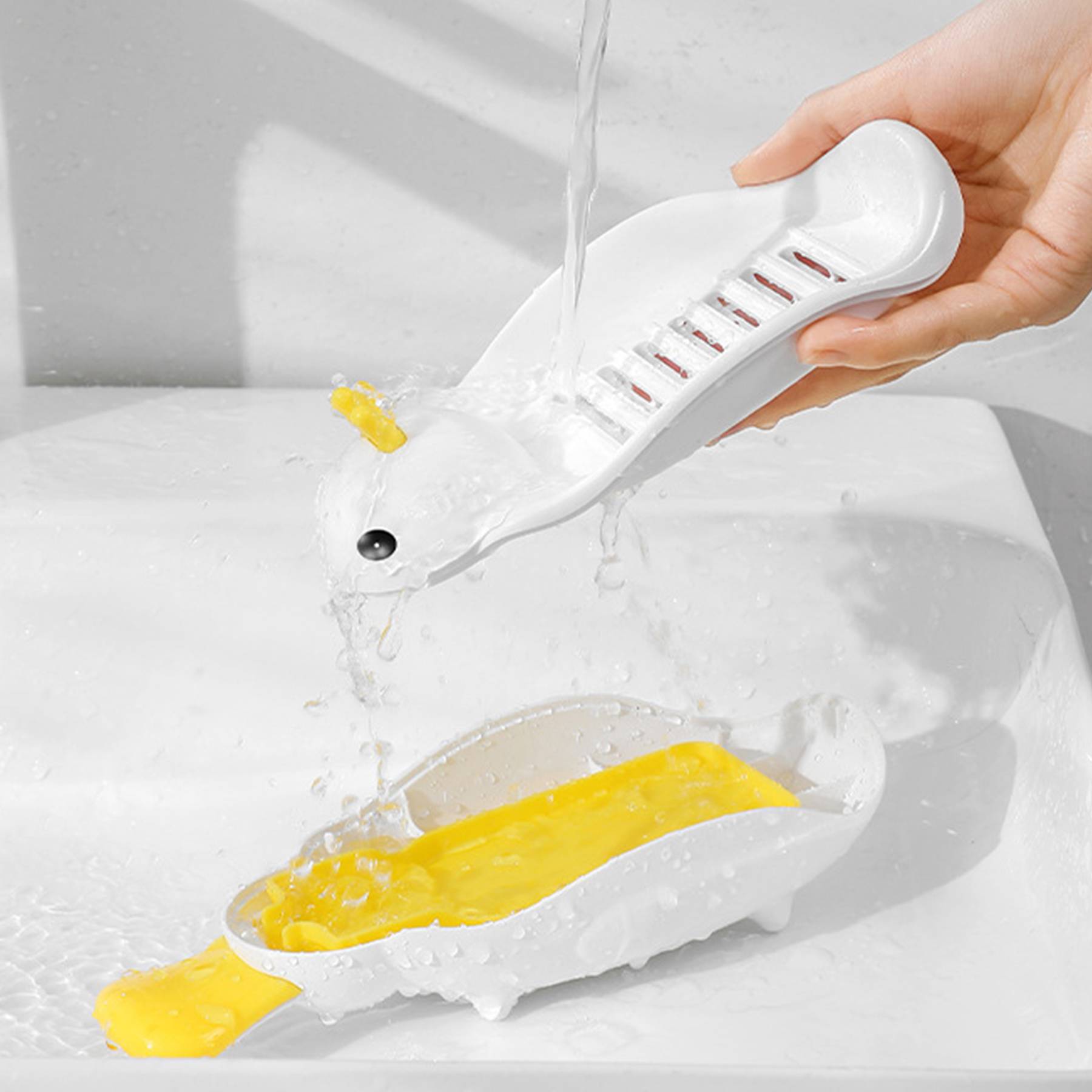 Polypropylene Cute duck soap dish in the bathroom 3