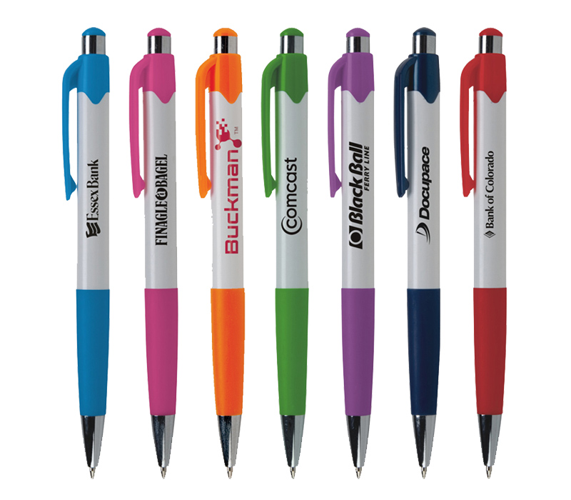 White Barrel Grip Pen 2