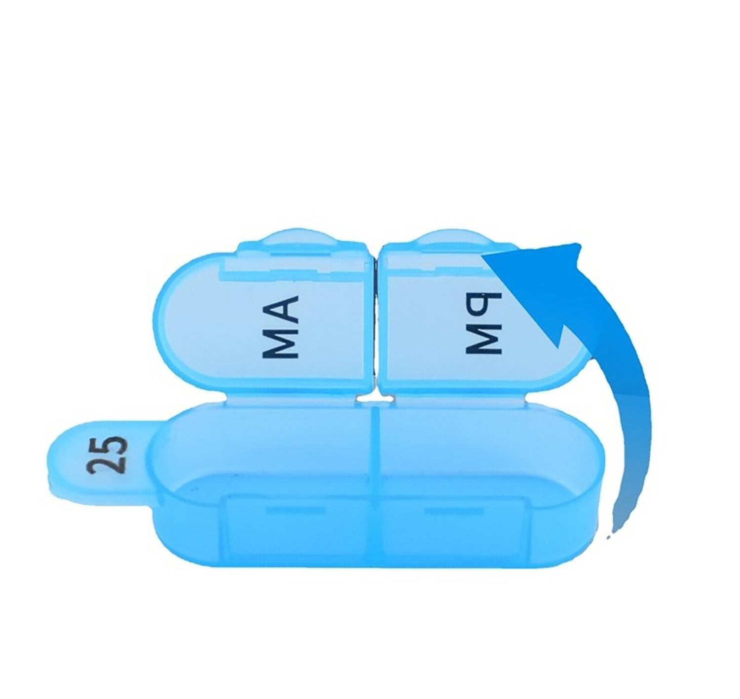 BPA-Free Portable Monthly Pill Organizer w/ AM/PM Labels 2