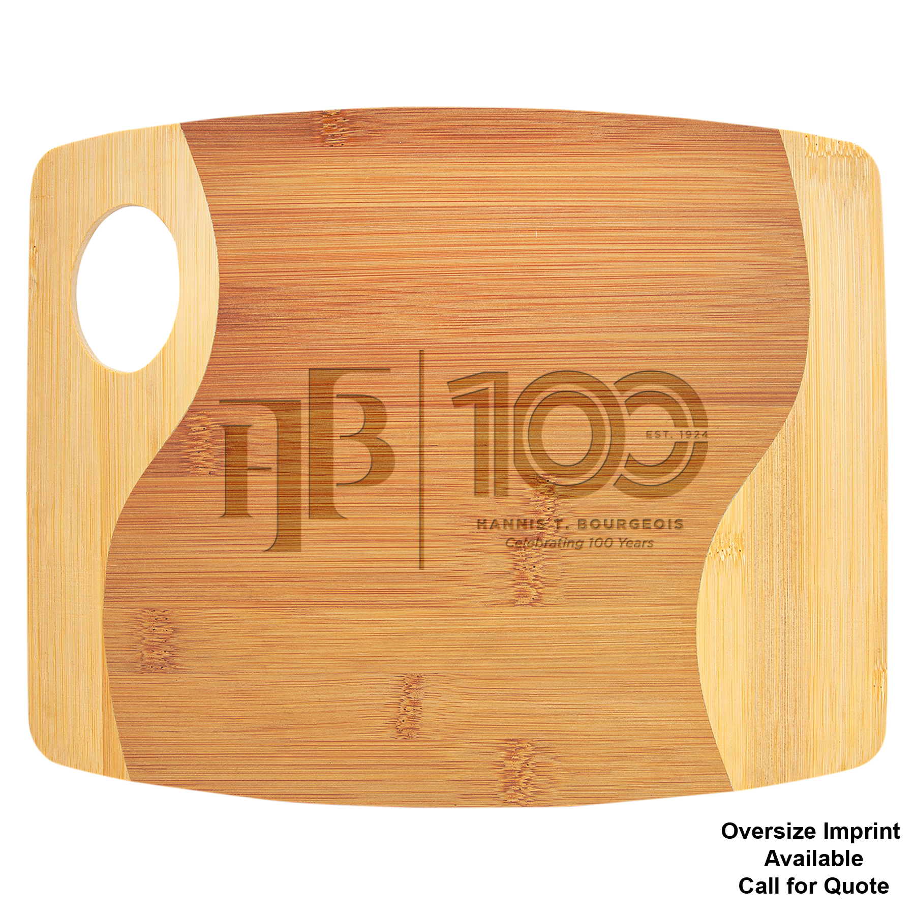 13" x 11" Bamboo Two Tone Cutting Board w/ Handle 5